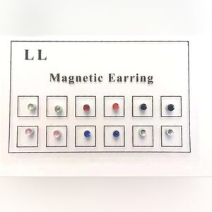 NEW 12 Colorful Magnetic Earrings For Ears, Lip or Nose